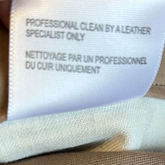 Current/Elliott Tan Mid Rise Skinny Leather Pants Ankle Length w Stretch - Picture 5 of 5